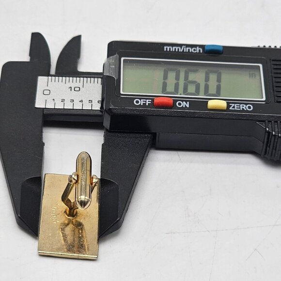 SWANK Monogram Gold Black Enamel Cufflinks With "S" Initial Vintage - Picture 4 of 4